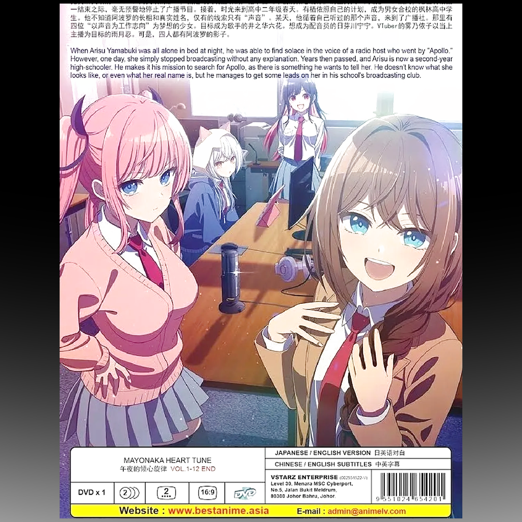 Tune In to the Midnight Heart – Complete Series DVD (Episodes 1–12) back cover