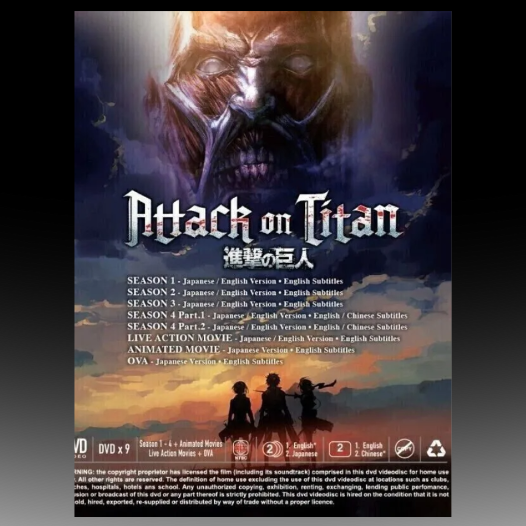 Attack On Titan Complete Edition Season (1-4)